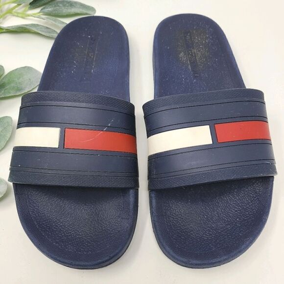 TOMMY HILFIGER Ernst Slide Logo Sandals 8-8.5 - Picture 2 of 4